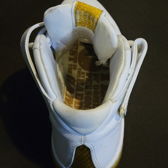 NIKE Air Force 25th Anniversary Basketball White Gold 315015-171 - Picture 8 of 9